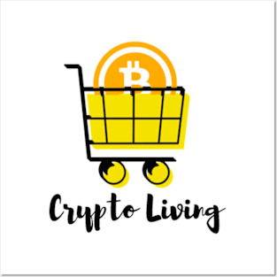 Crypto Living Bitcoin Design 1 Posters and Art